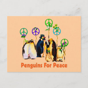 Peace Penguins Postcard