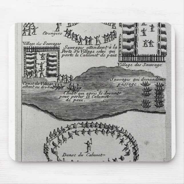 Peace pipe dance of the Iroquois Mouse Pad (Front)