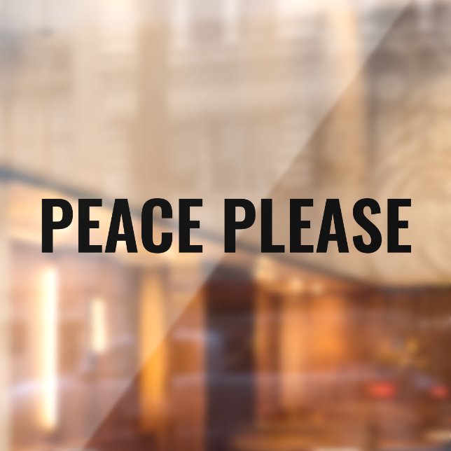 Peace Please black minimalist anti war protest (Sheet 2)