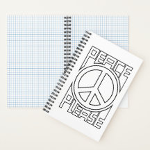 Peace Please Black Outline Lettering