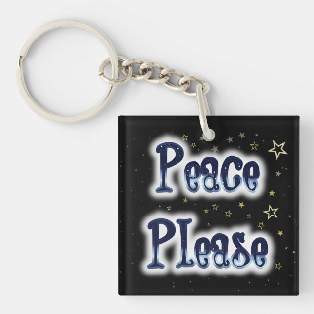 Peace Please Key Ring (Front)