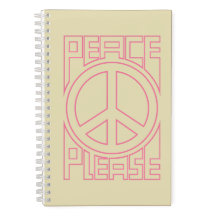Peace Please Pink Outline Lettering