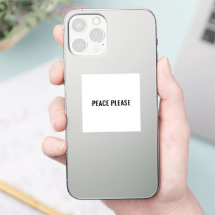Peace please white black simple anti war protest