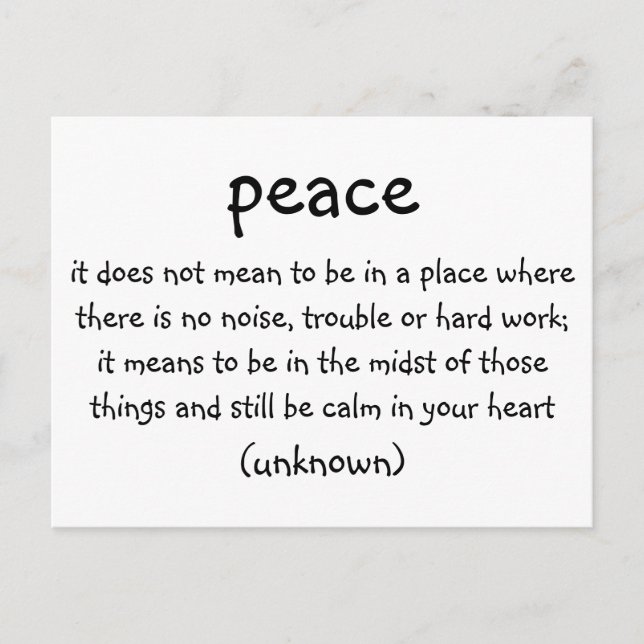 peace postcard (Front)