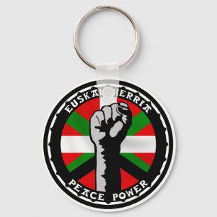 peace power basque keychain