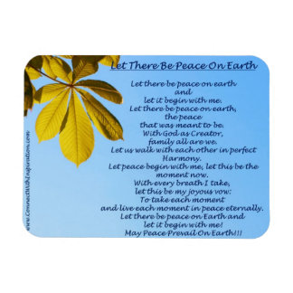 Peace-Prayer-Let-There-Be-Peace-On-Earth-PQ-0118-2 Magnet