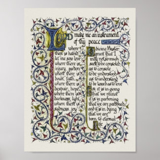 Peace Prayer of St. Francis of Assisi Poster