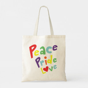 Peace Pride Love Tote Bag