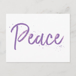 Peace--Purple-Text Postcard