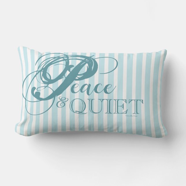 Peace & Quiet Throw Pillow (Sea Foam) (Front)
