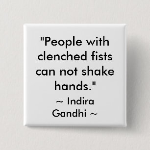 PEACE QUOTE 15 CM SQUARE BADGE