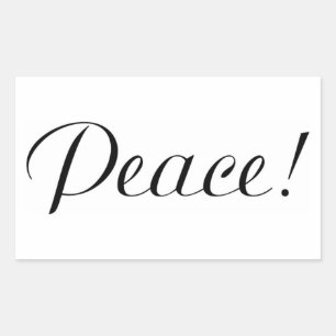 PEACE RECTANGULAR STICKER