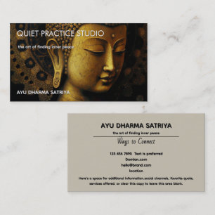 PEACE REMEMBERED   MEDITATION PORTRAIT BUSINESS CARD