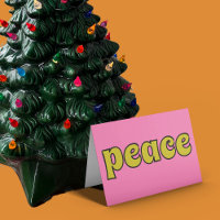 Peace Retro Pink and Lime Green