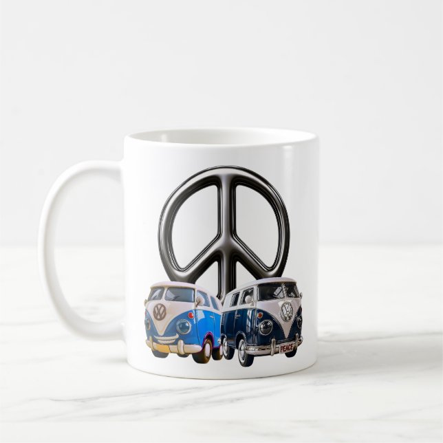 Peace Retro Van Coffee Mug (Left)