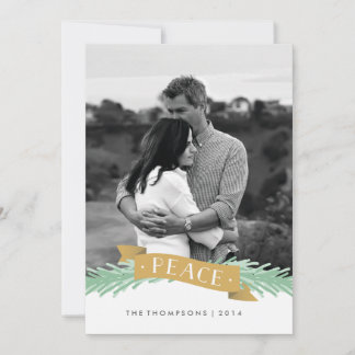 Peace Ribbon Holiday Photo Card