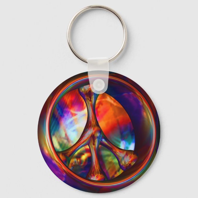 Peace Ring Key Ring (Front)
