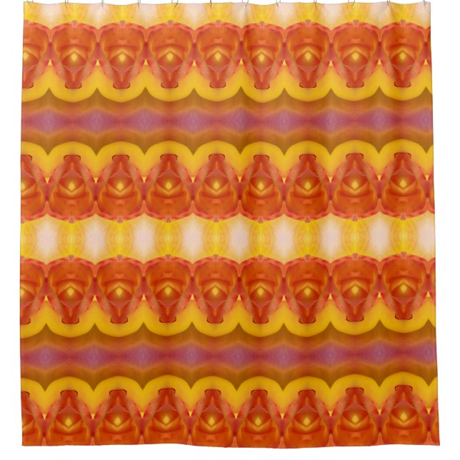 Peace Rose Ikat 3 Shower Curtain (Front)