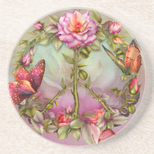 Peace Roses Art Coaster