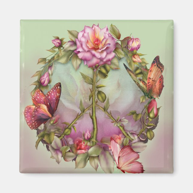 Peace Roses Art Magnet (Front)