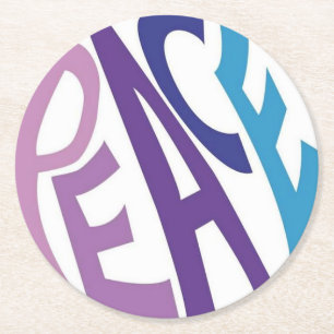 PEACE ROUND PAPER COASTER
