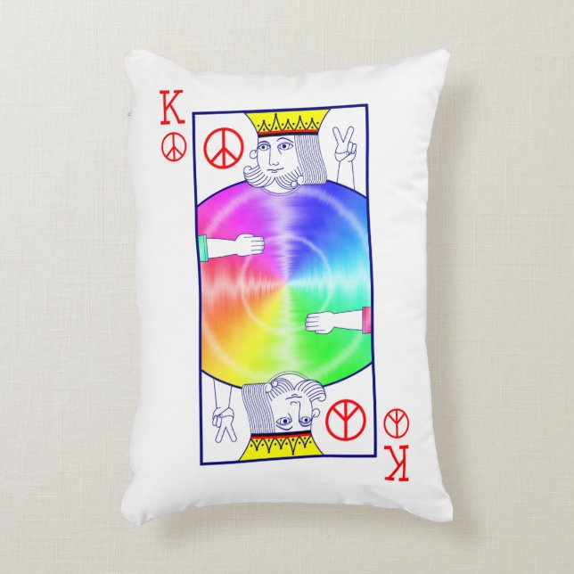 Peace Rules -  Decorative Cushion (Front(Vertical))