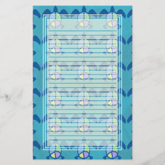 Peace Sea Turtles Lined Stationery