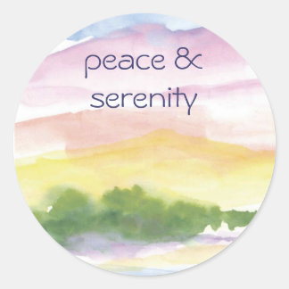 peace & serenity classic round sticker