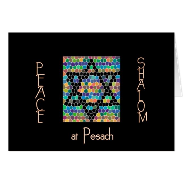 Peace, Shalom at Pesach-Star of David mosaic (Front Horizontal)