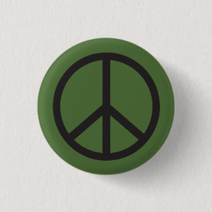 Peace Sign 3 Cm Round Badge