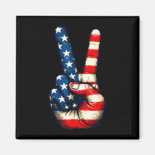 Peace sign 60's vintage 4th of july 70's hippie magnet