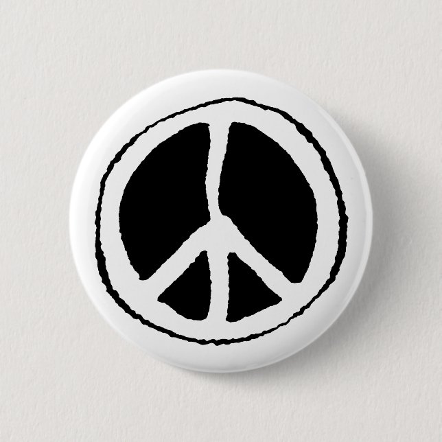 Peace Sign 6 Cm Round Badge (Front)