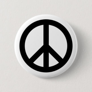 Peace sign 6 cm round badge