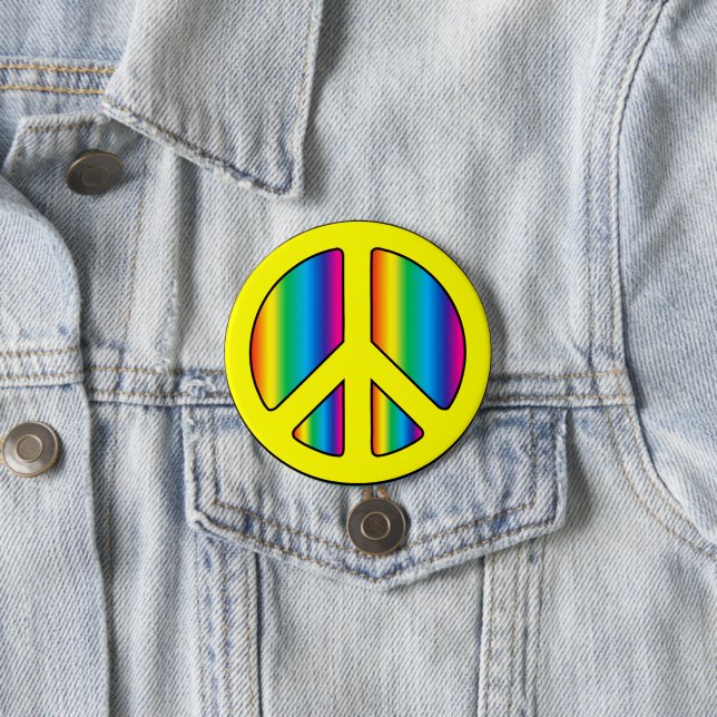 Peace Sign 7.5 Cm Round Badge (In Situ)