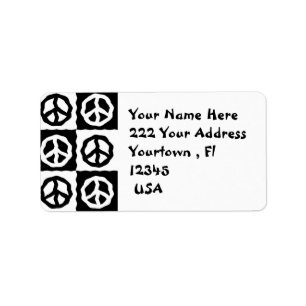 Peace sign Address Label