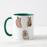 Peace sign and Screaming Hamster Meme Funny Mug
