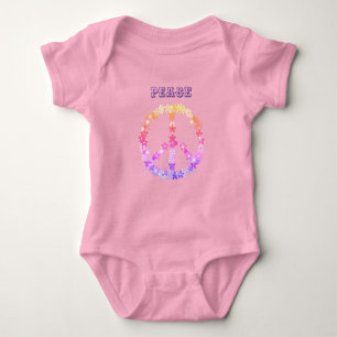 Peace sign baby bodysuit