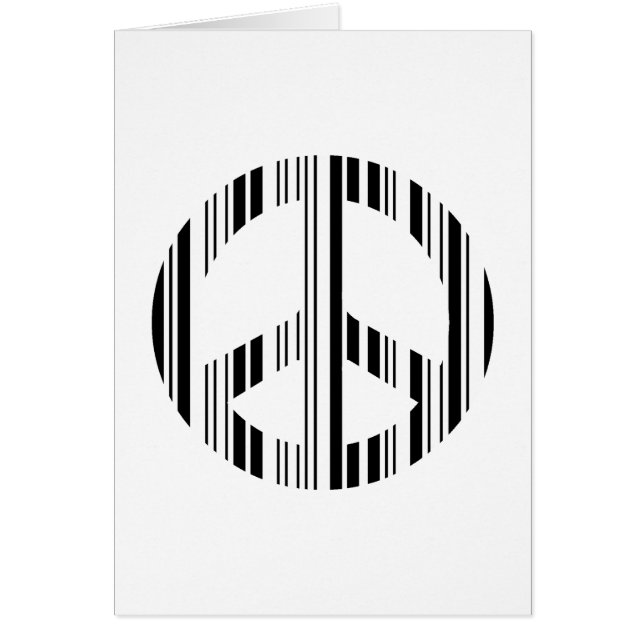PEACE SIGN BAR CODE Hippie Barcode Pattern Design (Front)
