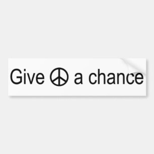 Peace Sign Bumper Sticker