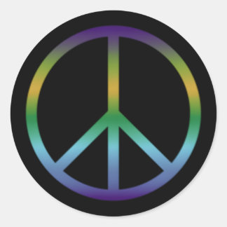 Peace Sign Classic Round Sticker