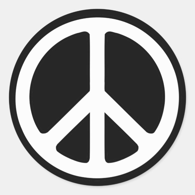 Peace Sign Classic Round Sticker (Front)