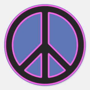  Peace Sign Classic Round Stickers