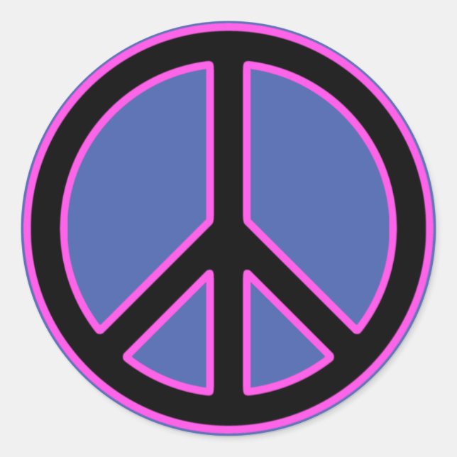  Peace Sign Classic Round Stickers (Front)