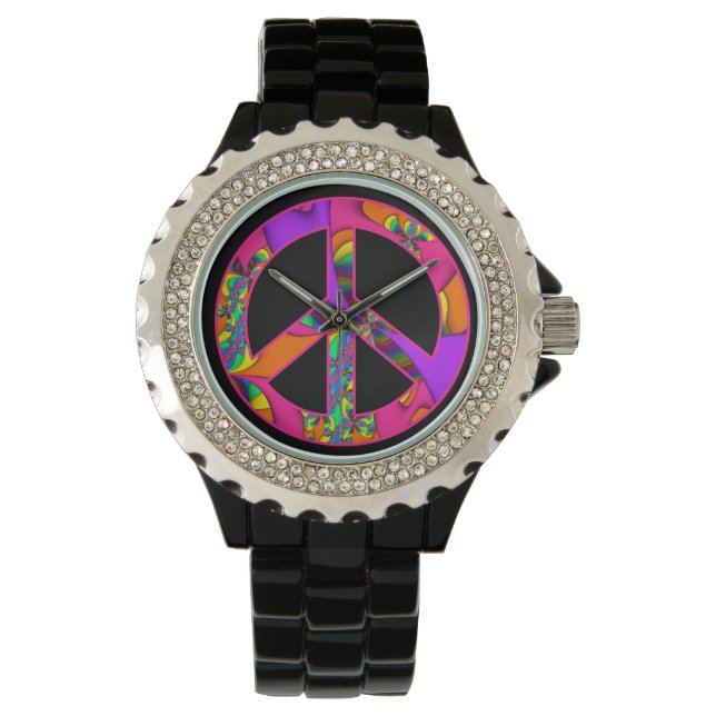 Peace Sign Colour Me Bright Watch (Front)