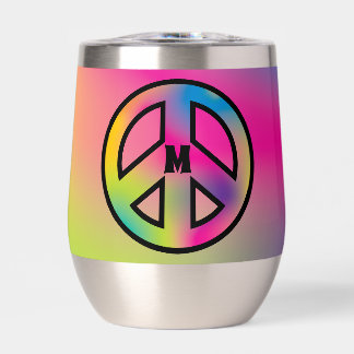 Peace Sign Custom Initial