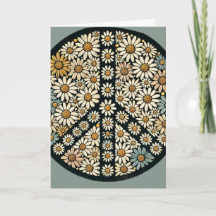 Peace Sign Daisies Card