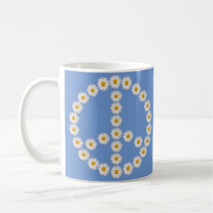 peace sign daisies daisy boho coffee mug