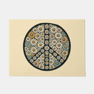 Peace Sign Daisies                                 Doormat
