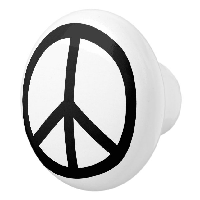 Peace Sign Design Ceramic Knob (Right)