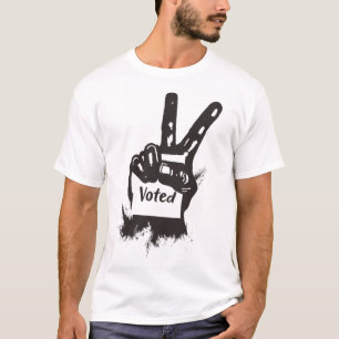 Peace Sign Election I Voted Harris WAlzheimer Trum T-Shirt